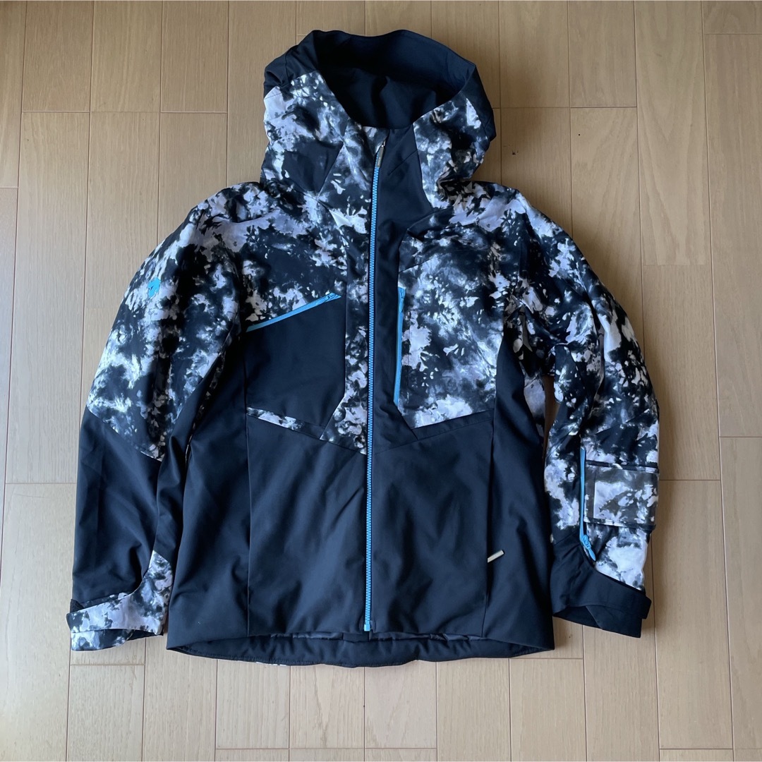 希少 DESCENTE スキーウェア ダウン ワッペン 止水ジップ グレー M