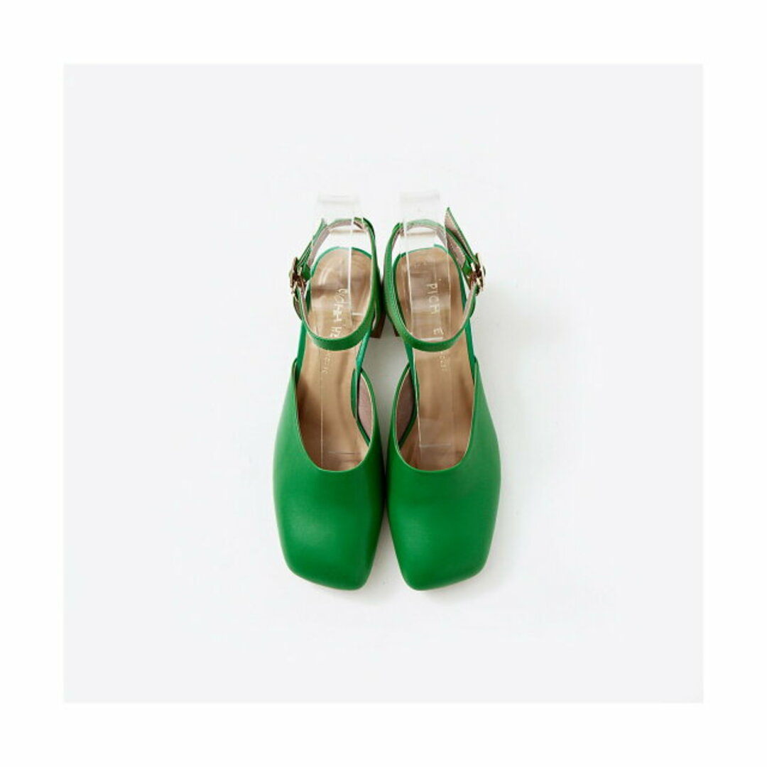 AU BANNISTER(オゥバニスター)の【グリーン】オブリークトゥストラップヒールサンダル レディースの靴/シューズ(サンダル)の商品写真