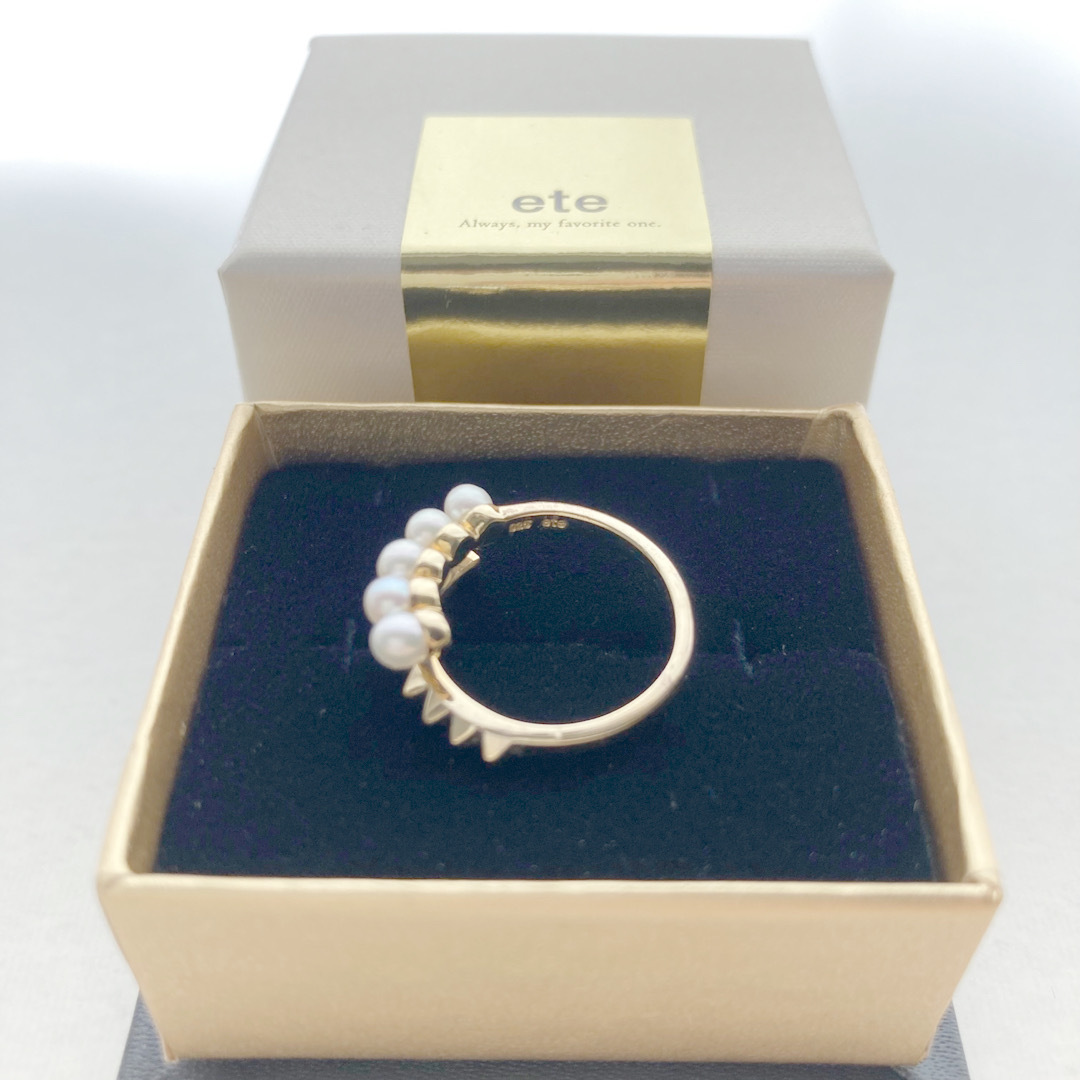 ete - ete パール×スタッズ フォークピンキーリングの通販 by ima's