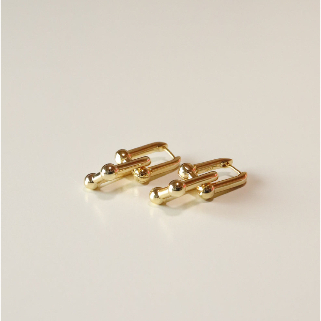 DEUXIEME CLASSE(ドゥーズィエムクラス)の【p71】chain link pierce 18k gold-plated  レディースのアクセサリー(ピアス)の商品写真