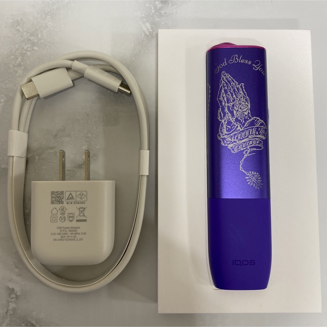 iQOS ILUMAONE イルマワン レーザー加工 祈り手 聖書 ロザリオ 紫