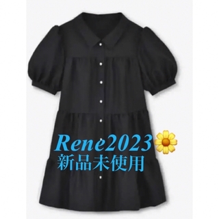 ルネ(René)のRene 2023年製【新品未使用】Tiered Blouse  ♡ネイビー34(シャツ/ブラウス(半袖/袖なし))