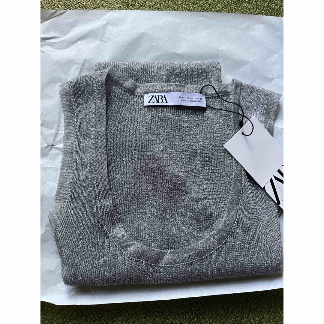 ZARA(ザラ)のZARA セミシースルーニット トップス レディースのトップス(ニット/セーター)の商品写真