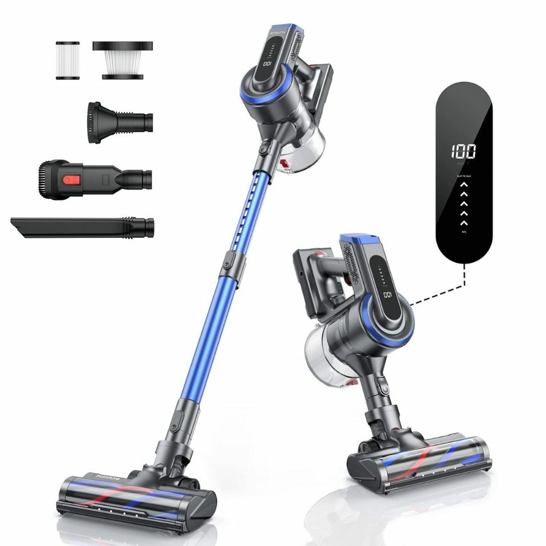 大画面LEDタッチパネル搭載の強力コードレス掃除機 | www.fleettracktz.com
