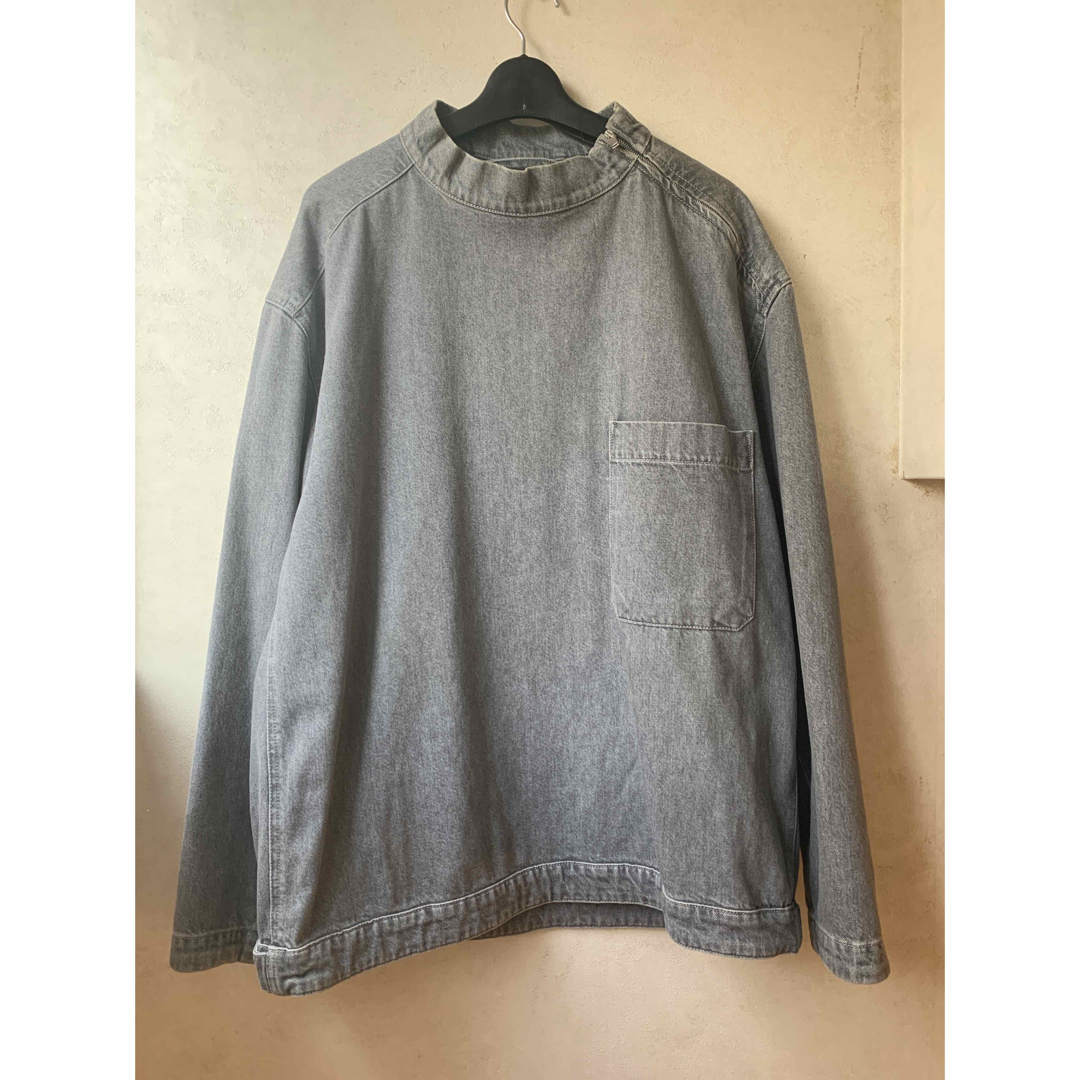 LEMAIRE(ルメール)のLEMAIRE ZIPPED TOP DENIM PALE GREY メンズのジャケット/アウター(Gジャン/デニムジャケット)の商品写真