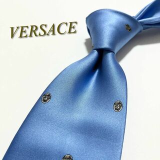 ジャンニヴェルサーチ(Gianni Versace)の【美品】ヴェルサーチ ネクタイ 総メデューサ柄 シルク100% イタリア製(ネクタイ)