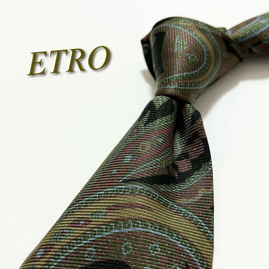 ETRO - 【美品】ETRO エトロ ネクタイ ペイズリー柄 カシミール シルク