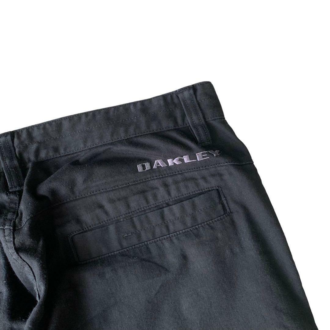 archive 00s OAKLEY ロゴ変形パンツ Y2K テック モード 黒