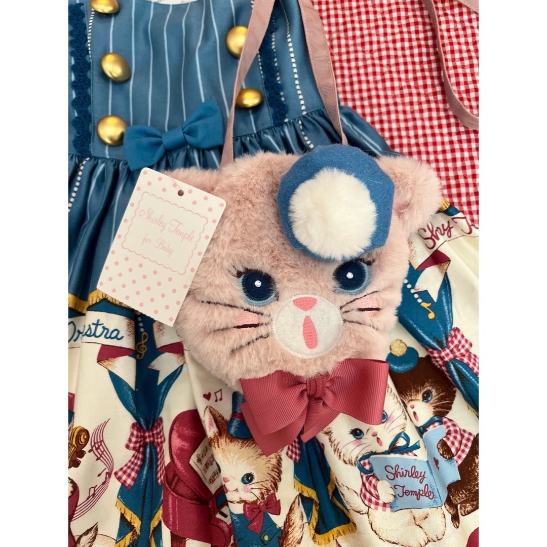 シャーリーテンプルネコワンピース　　100cmキッズ服女の子用(90cm~)