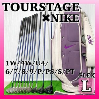 ツアーステージ(TOURSTAGE)の1233 レディース ゴルフクラブセット 初心者 入門 ツアーステージ 11本(クラブ)