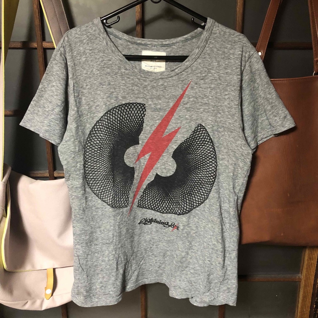 Lightning Bolt(ライトニングボルト)の【日本製】DELTA×Lightning Bolt WネームプリントTシャツ M メンズのトップス(Tシャツ/カットソー(半袖/袖なし))の商品写真