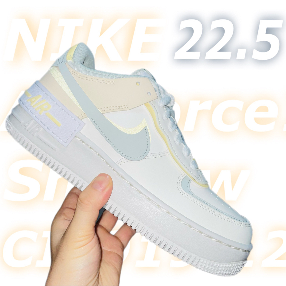 NIKE - NIKE ナイキ エアフォース1 シャドウ セイルホワイト 厚底 22.5