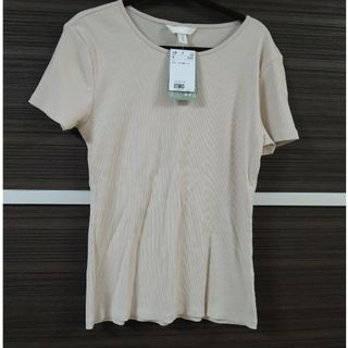 エイチアンドエム(H&M)のＨ＆M　リブベーシックコットンTシャツ(Tシャツ(半袖/袖なし))