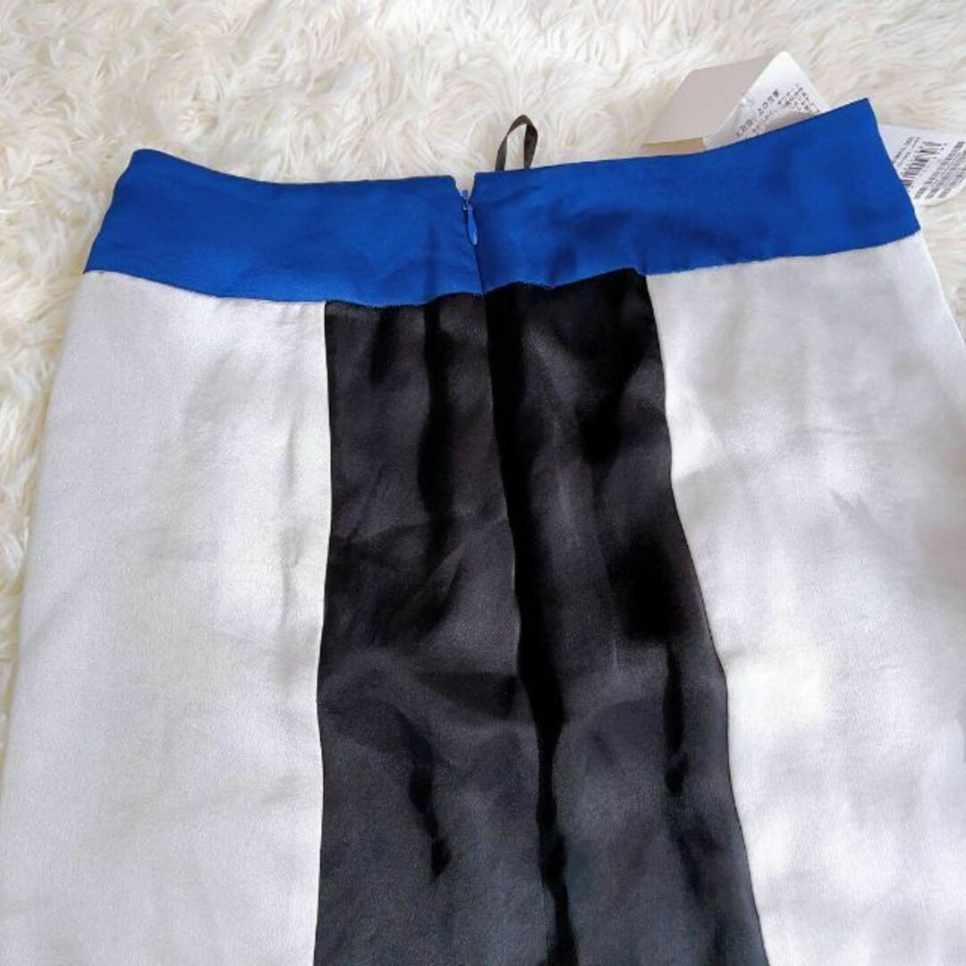 新品未使用✨タグ付き✨ ランバンオンブルー 膝丈スカート【38】日本製 青 黒 5