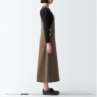 MUJI (無印良品) - 縦横ストレッチチノサロペットスカートの通販 by ...