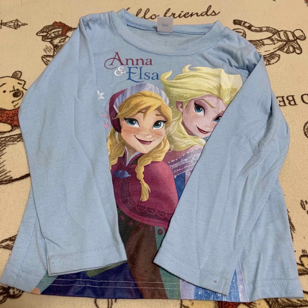 西松屋(ニシマツヤ)のアナ雪長袖110cm キッズ/ベビー/マタニティのキッズ服女の子用(90cm~)(Tシャツ/カットソー)の商品写真