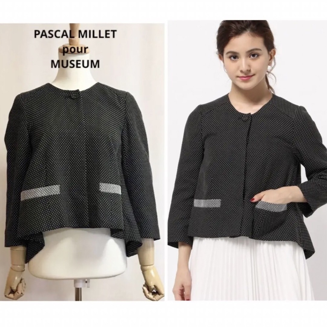 PASCAL MILLET POUR MUSEUM フレア ノーカラージャケット