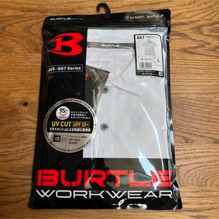 バートル(BURTLE)のBURTLE＊ポロシャツ　ホワイトL 白(ポロシャツ)