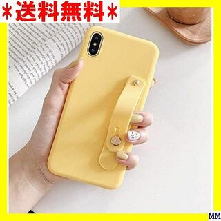 ２ iPhone11promaxケース ベルト シンプルカ ロー 黄色 1096(モバイルケース/カバー)