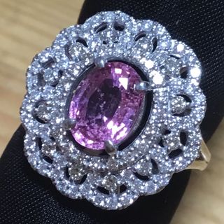 1.67ct❗️ピンクスピネル✨ダイヤモンド✨リング✨約12号✨簡易鑑別付✨指輪(リング(指輪))