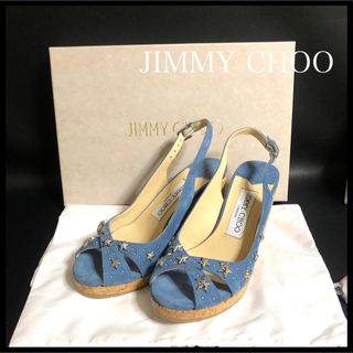 ジミーチュウ サンダル(レディース)(ブルー・ネイビー/青色系)の通販