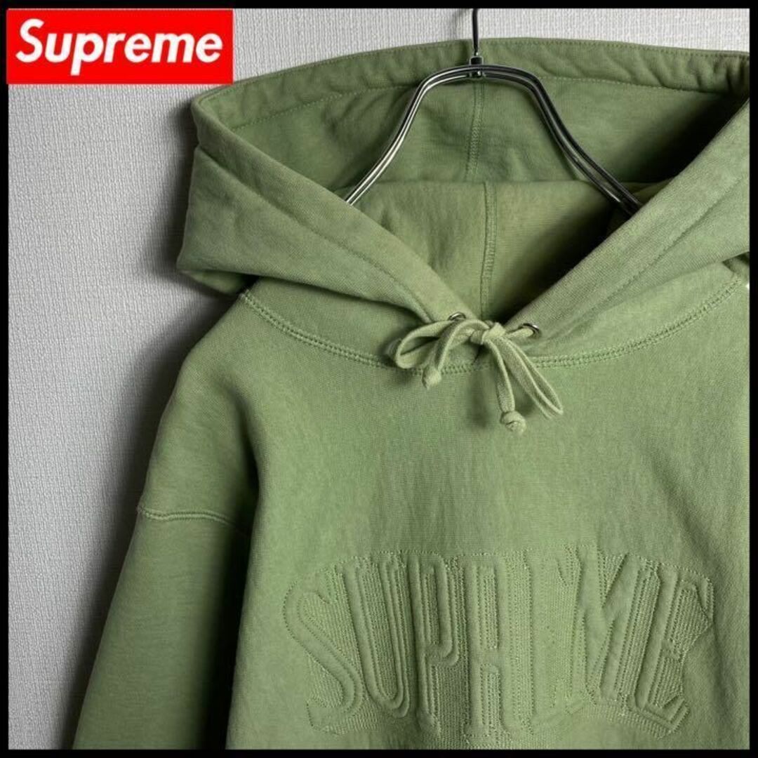 Supreme - 【人気カラー】シュプリーム ビッグ刺繍ロゴ入りパーカー