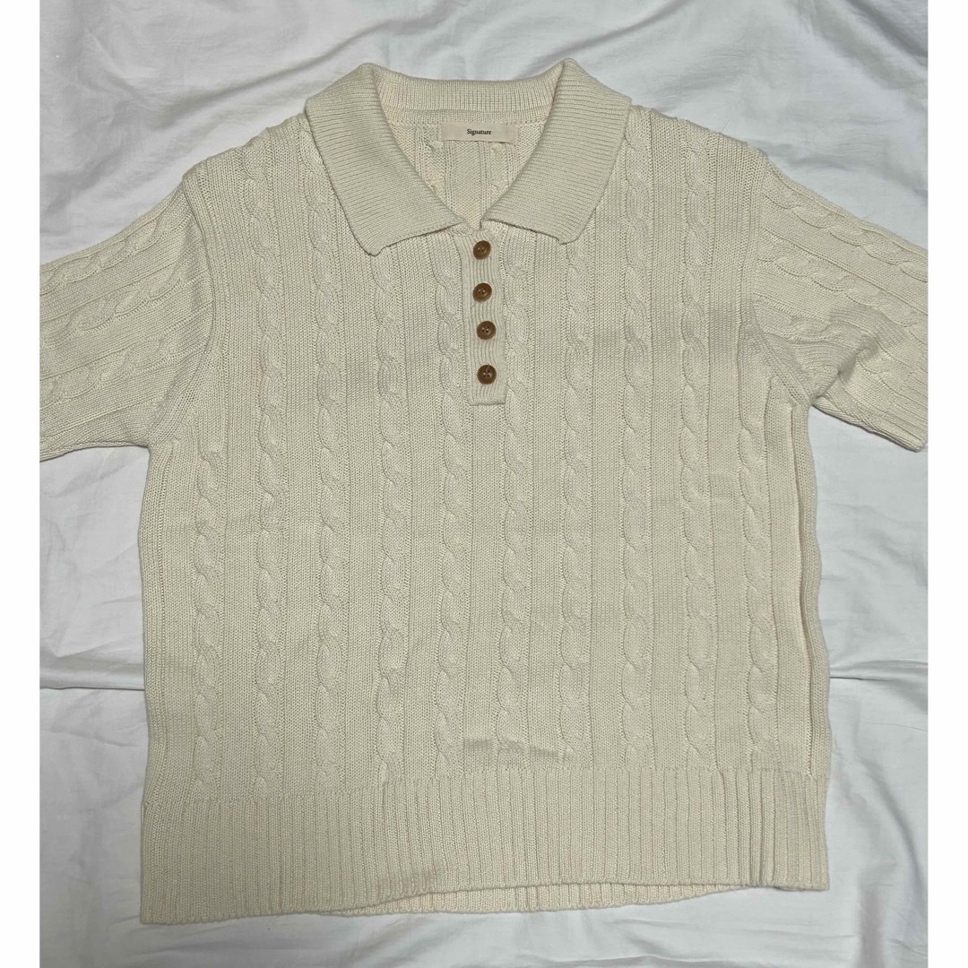 lucienne cable short sleeved knit 半袖ニット レディースのトップス(ニット/セーター)の商品写真