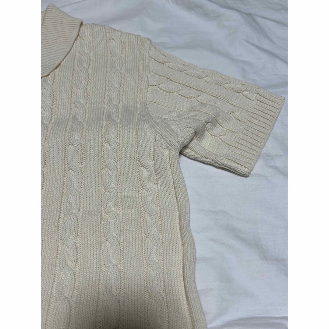 lucienne cable short sleeved knit 半袖ニット レディースのトップス(ニット/セーター)の商品写真