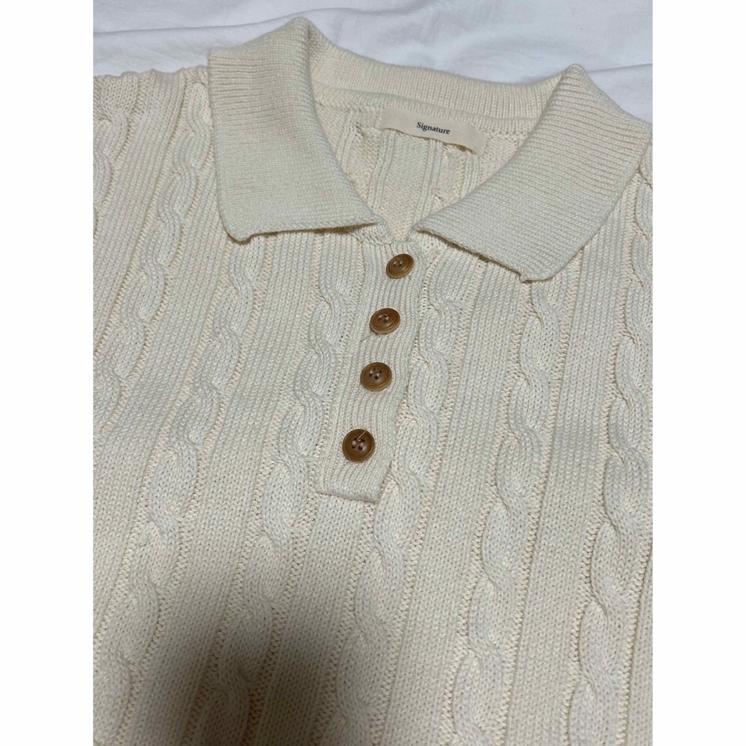 lucienne cable short sleeved knit 半袖ニット レディースのトップス(ニット/セーター)の商品写真