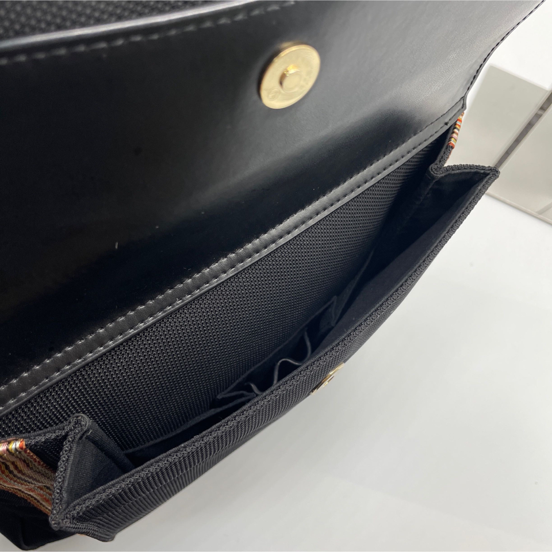 Paul Smith(ポールスミス)の美品 ポールスミス マルチストライプ リュック バックパック A4/PC収納 黒 メンズのバッグ(バッグパック/リュック)の商品写真