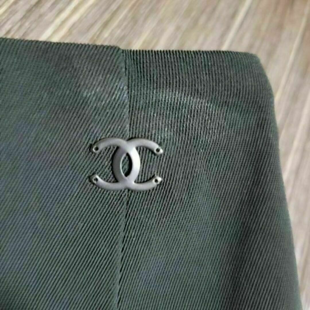 CHANEL ココマーク ロゴ付き スーツ パンツ ストレート スラックス