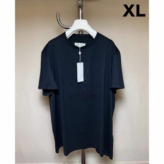 マルタンマルジェラ(Maison Martin Margiela)の新品 XL 23SS マルジェラ バブルロゴTシャツ 黒系統 5178(Tシャツ/カットソー(半袖/袖なし))