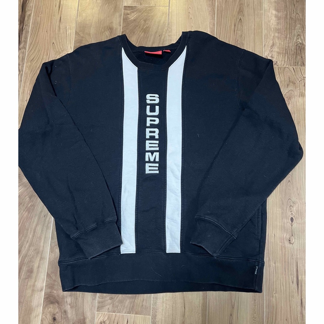 Supreme vertical logo panel crewneck