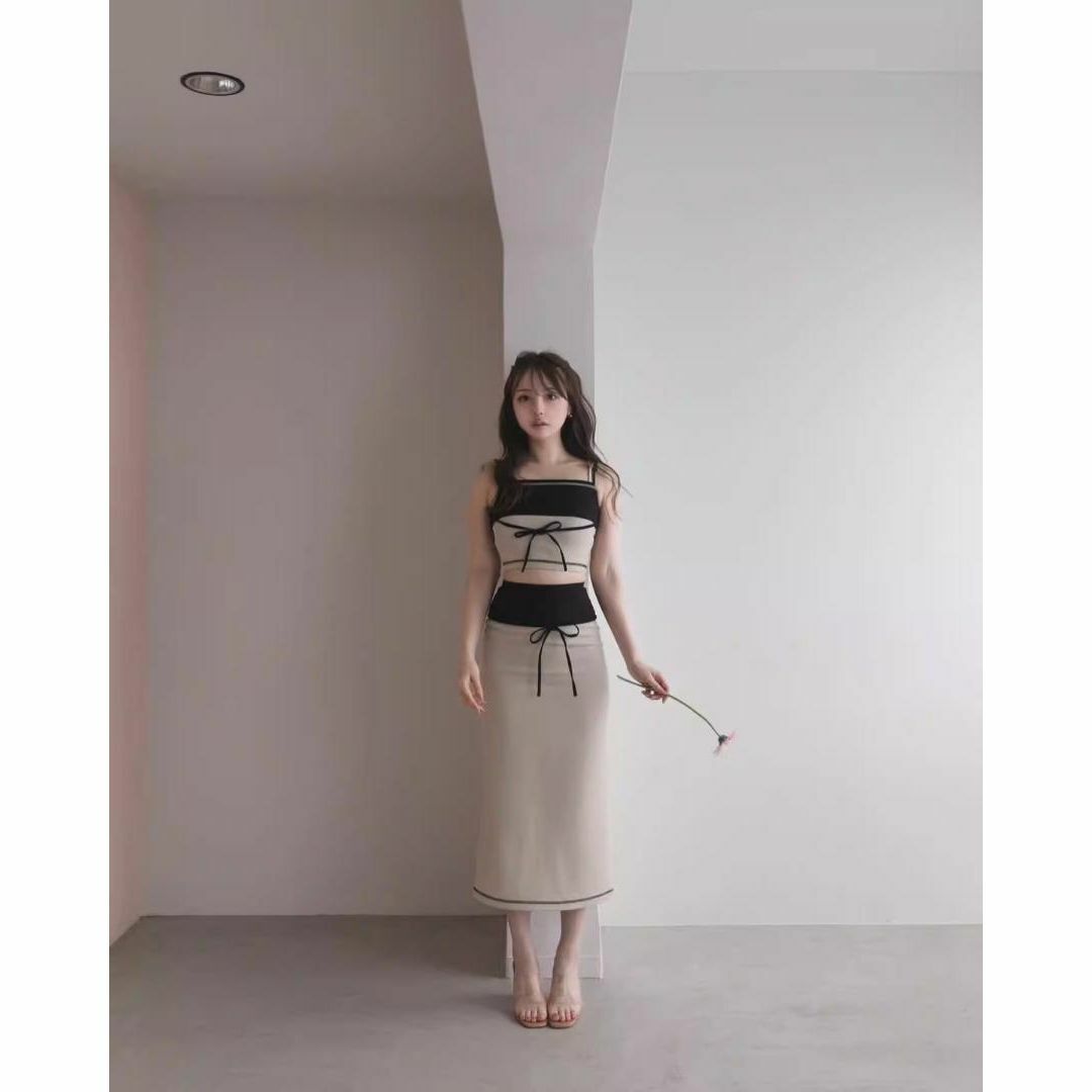 andmary ブラック アンナボディセットアップ-