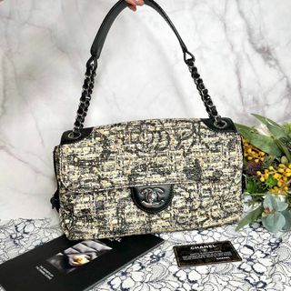 極美品 CHANEL ギンガムチェック コットン マトラッセ ハンドバッグ