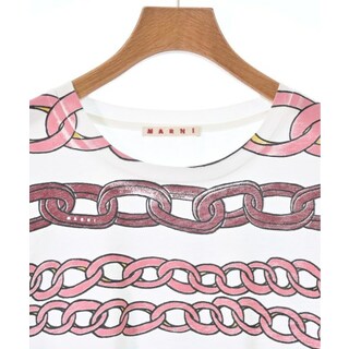 MARNI Tシャツ・カットソー 40(M位) 赤x白xピンク等(ボーダー)