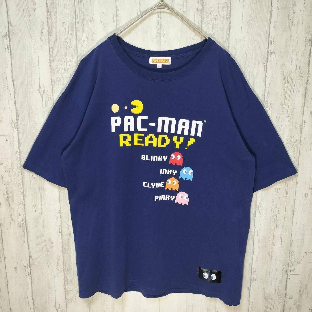 BANDAI(バンダイ)のパックマン　ゲームTシャツ　BANDAI　ドット絵　レトロデザイン　ゆるダボ メンズのトップス(Tシャツ/カットソー(半袖/袖なし))の商品写真