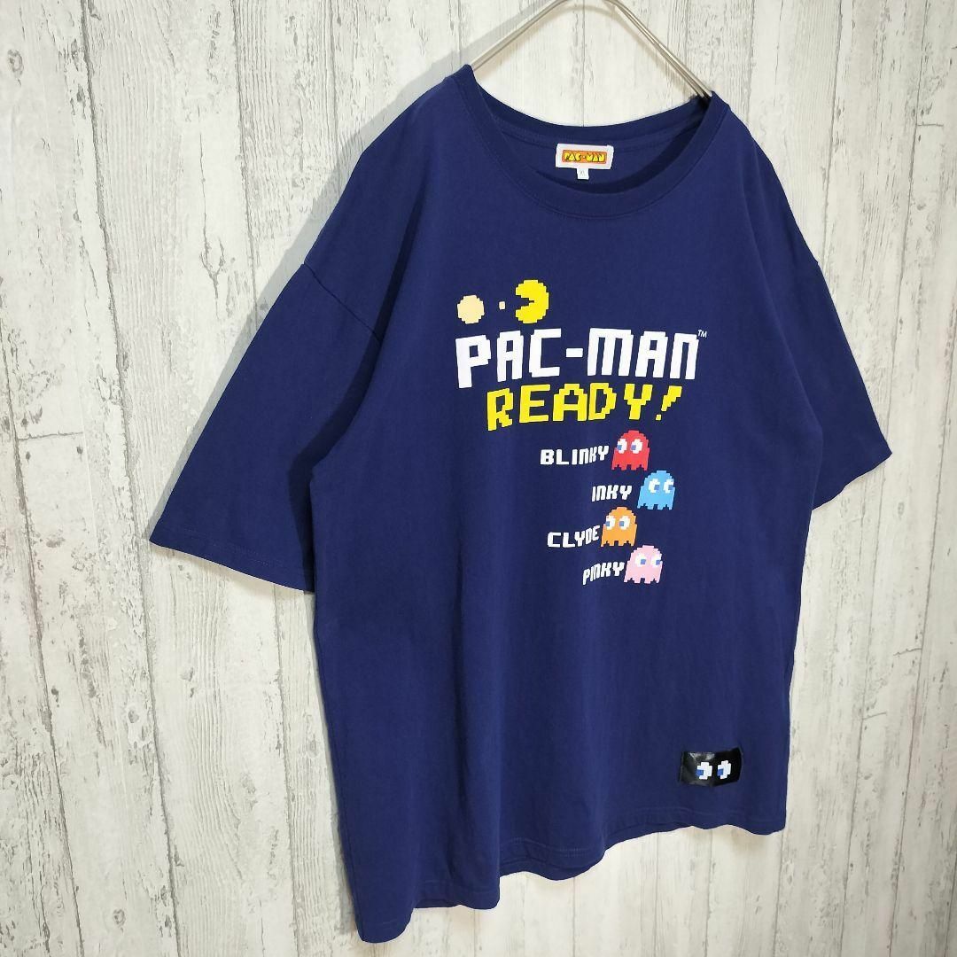 BANDAI(バンダイ)のパックマン　ゲームTシャツ　BANDAI　ドット絵　レトロデザイン　ゆるダボ メンズのトップス(Tシャツ/カットソー(半袖/袖なし))の商品写真