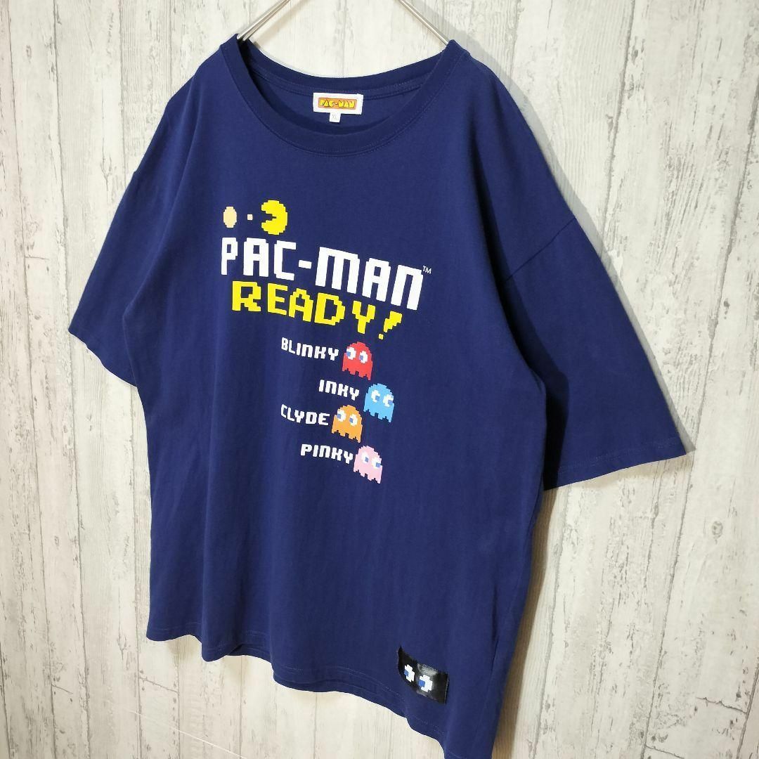 BANDAI(バンダイ)のパックマン　ゲームTシャツ　BANDAI　ドット絵　レトロデザイン　ゆるダボ メンズのトップス(Tシャツ/カットソー(半袖/袖なし))の商品写真