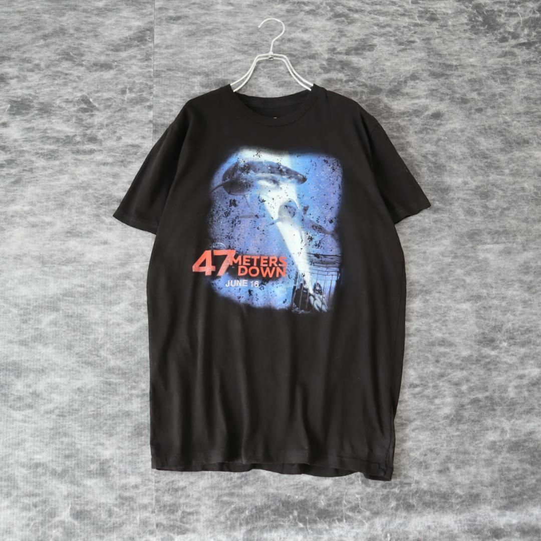 ART VINTAGE(アートヴィンテージ)の【47 METERS DOWN】海底47m ムービー 映画 Tシャツ 黒 M メンズのトップス(Tシャツ/カットソー(半袖/袖なし))の商品写真