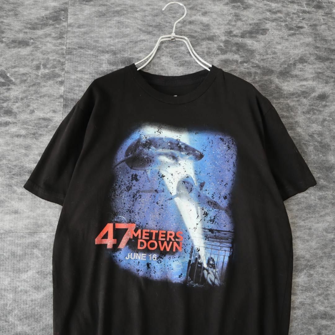 ART VINTAGE(アートヴィンテージ)の【47 METERS DOWN】海底47m ムービー 映画 Tシャツ 黒 M メンズのトップス(Tシャツ/カットソー(半袖/袖なし))の商品写真