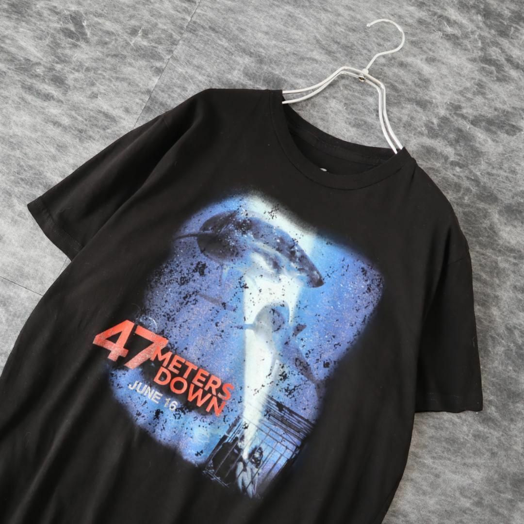 ART VINTAGE(アートヴィンテージ)の【47 METERS DOWN】海底47m ムービー 映画 Tシャツ 黒 M メンズのトップス(Tシャツ/カットソー(半袖/袖なし))の商品写真