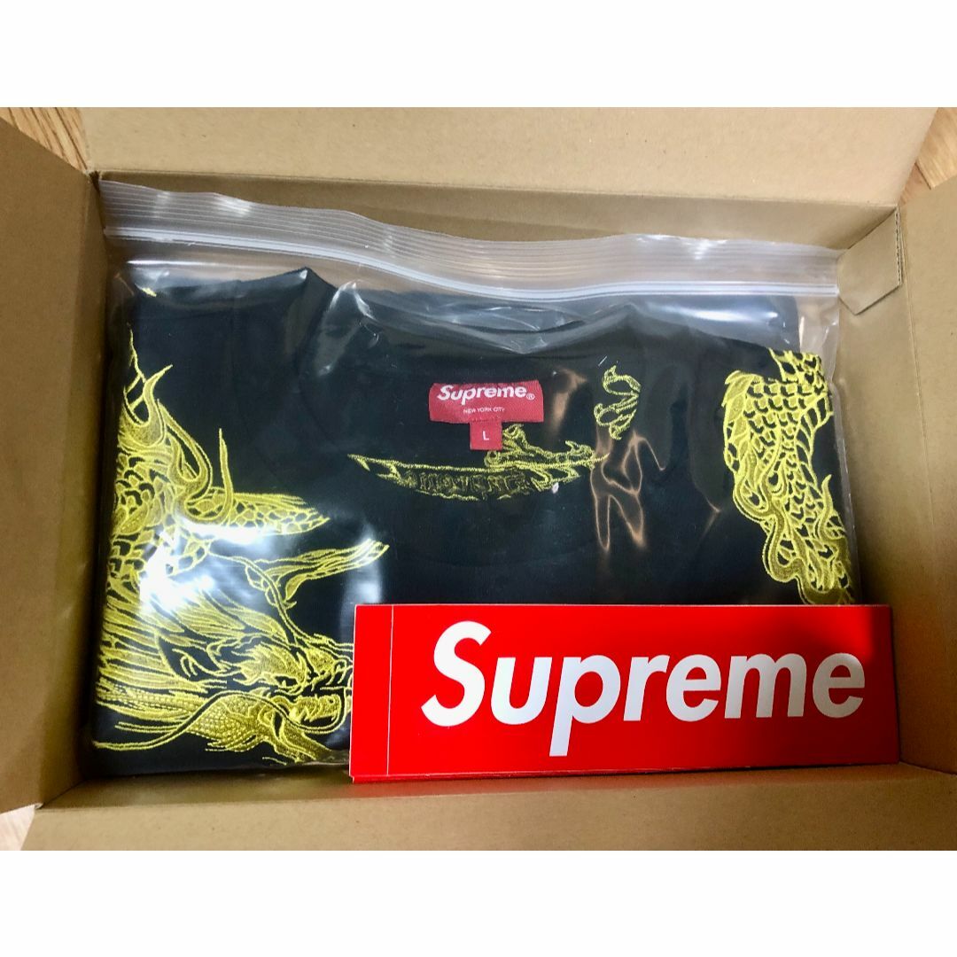 Supreme・Dragon Wrap・T-shirt L　23S/S BK