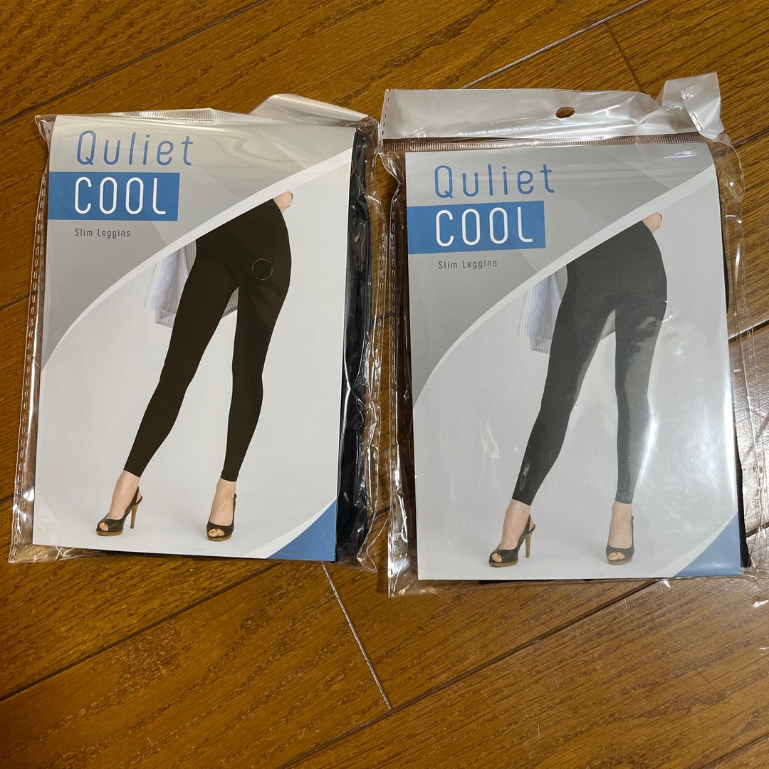 暑さ対策マイナス10℃キュリエットクールスリムレギンス2着新品黒フリーサイズ