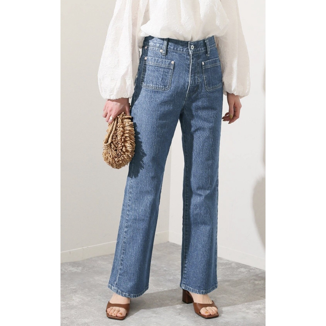 SLOBE IENA(スローブイエナ)の【完売商品】SLOBE IENA LE DENIM FLARE PATCH  レディースのパンツ(デニム/ジーンズ)の商品写真