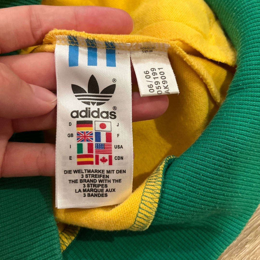 adidas トラックジャケット 緑、黄色 ブラジルカラー(激レア)
