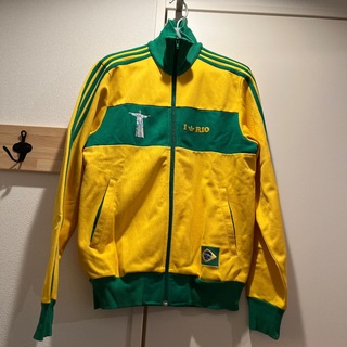 アディダス トラックジャケット ジャージ 緑 黄色 M ブラジル
