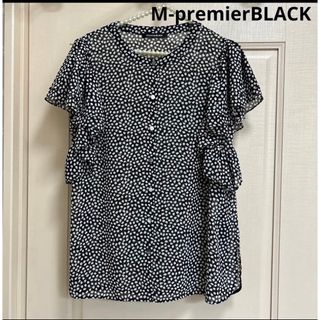 エムプルミエ(M-premier)の専用です♡新品　M-premierBLACK ドット柄ブラウス(シャツ/ブラウス(半袖/袖なし))