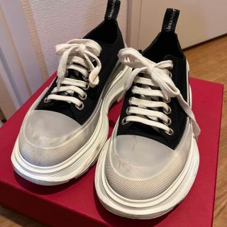 【新品未使用】 ALEXANDER McQUEEN アレキサンダー マックイーン スニーカー 靴 厚底 735769WICYP 【42（約27cm）/WHITE/BLACK/SILVER】