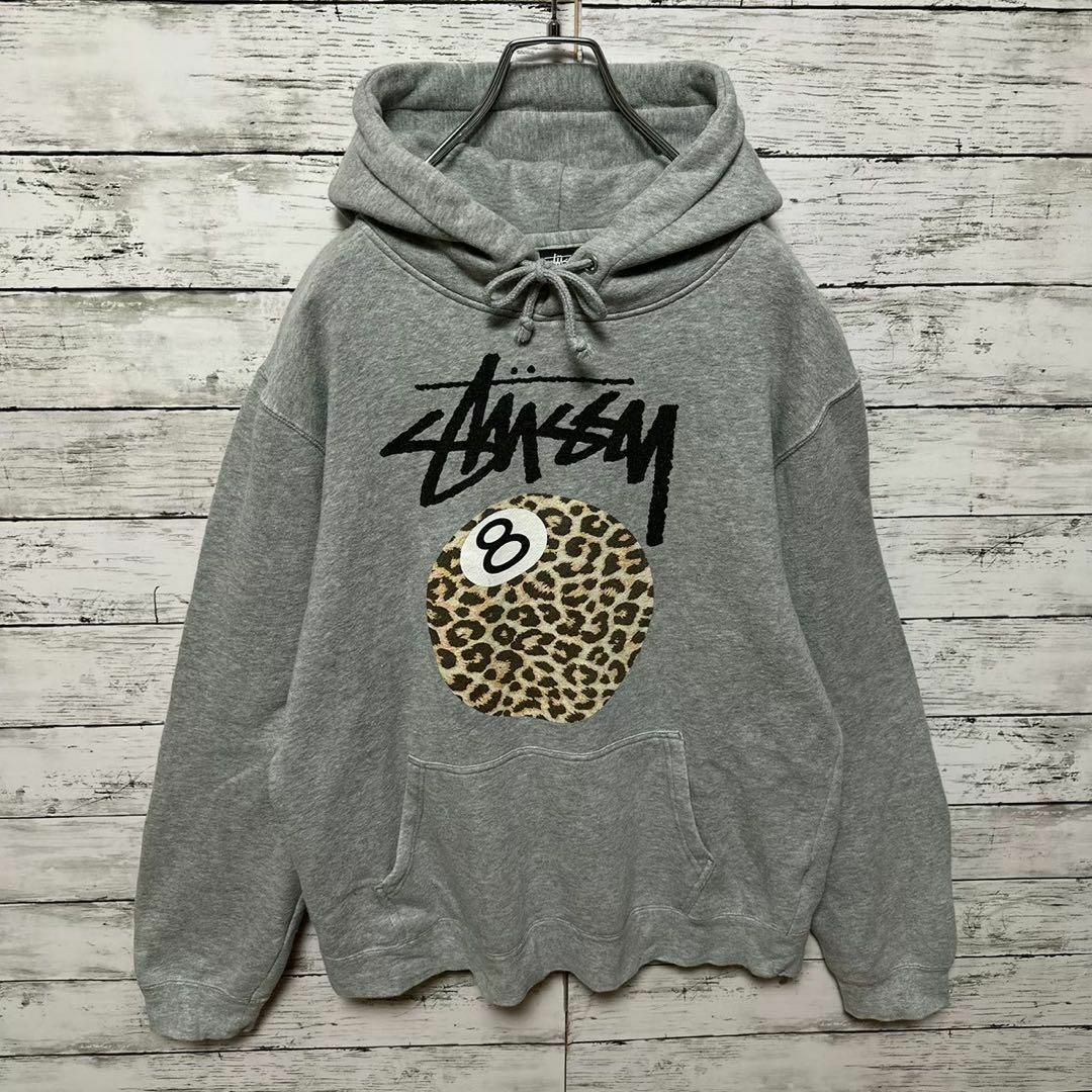STUSSY ステューシー 8ボール ビッグロゴ パーカー 入手困難デザイン-